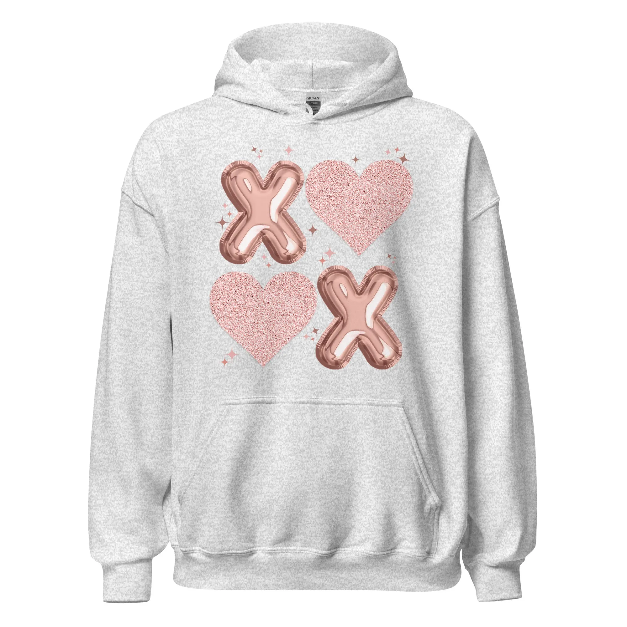 XOXO Rose Gold - Cozy Valentine’s Day Hoodie – Romantic Designs for 2025