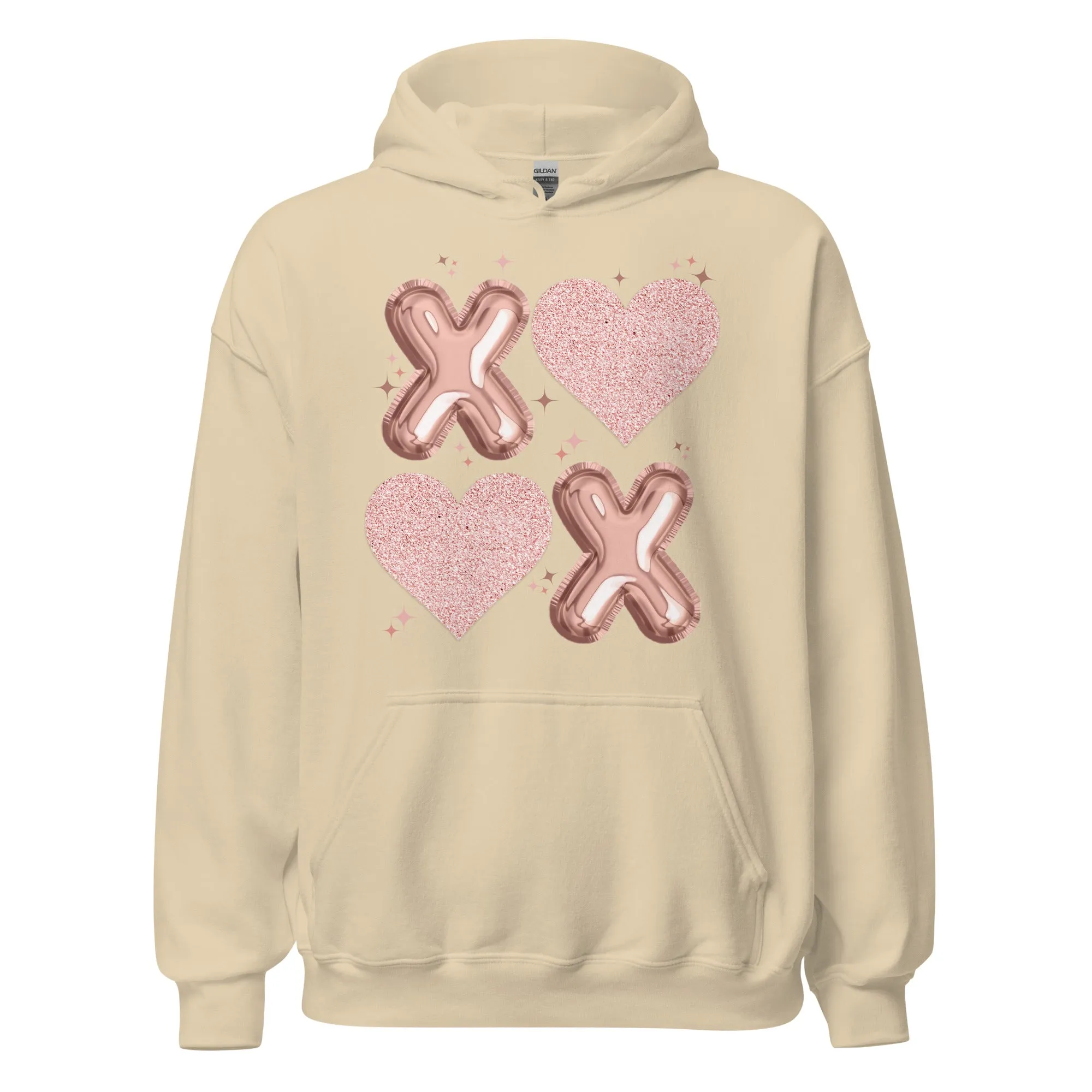 XOXO Rose Gold - Cozy Valentine’s Day Hoodie – Romantic Designs for 2025