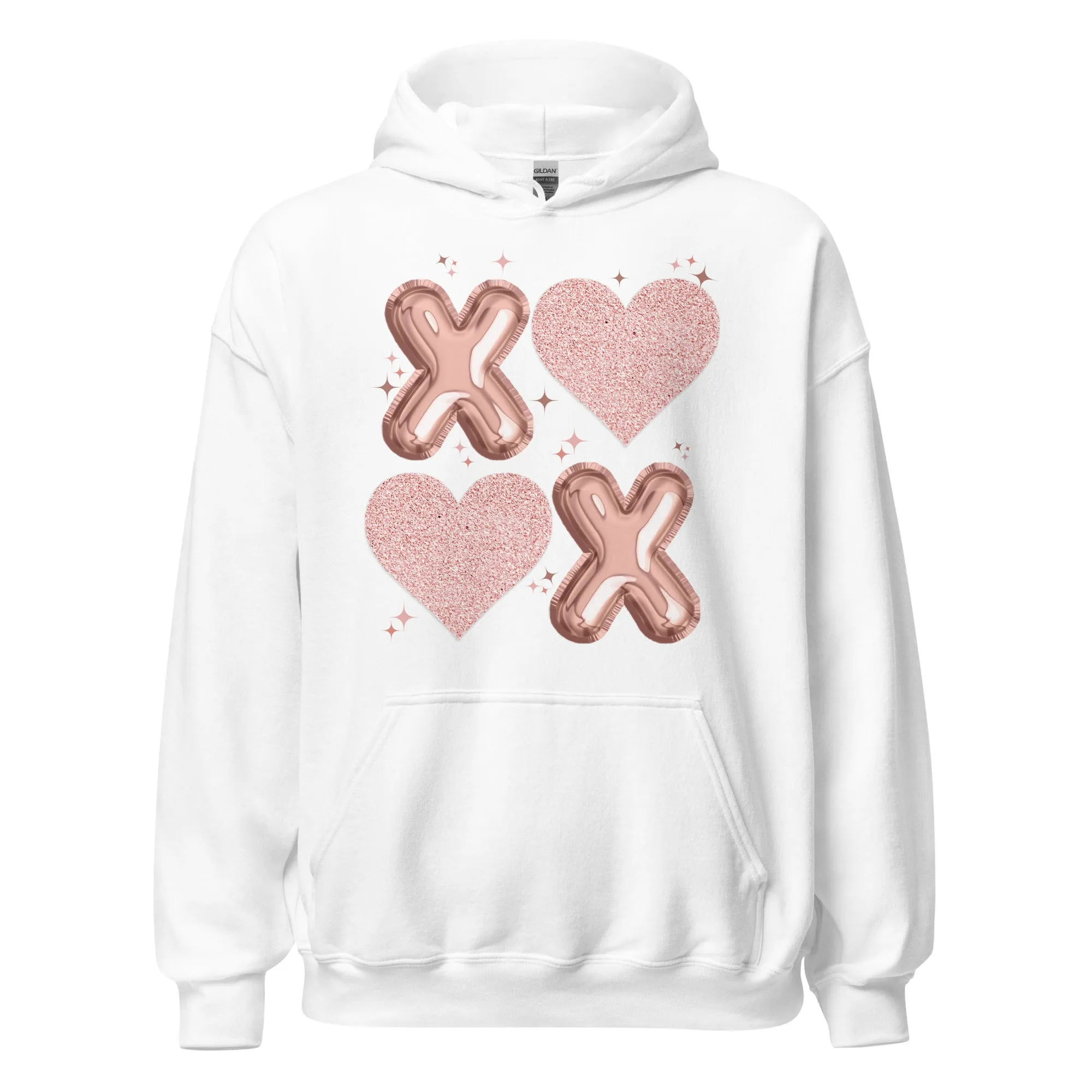 XOXO Rose Gold - Cozy Valentine’s Day Hoodie – Romantic Designs for 2025