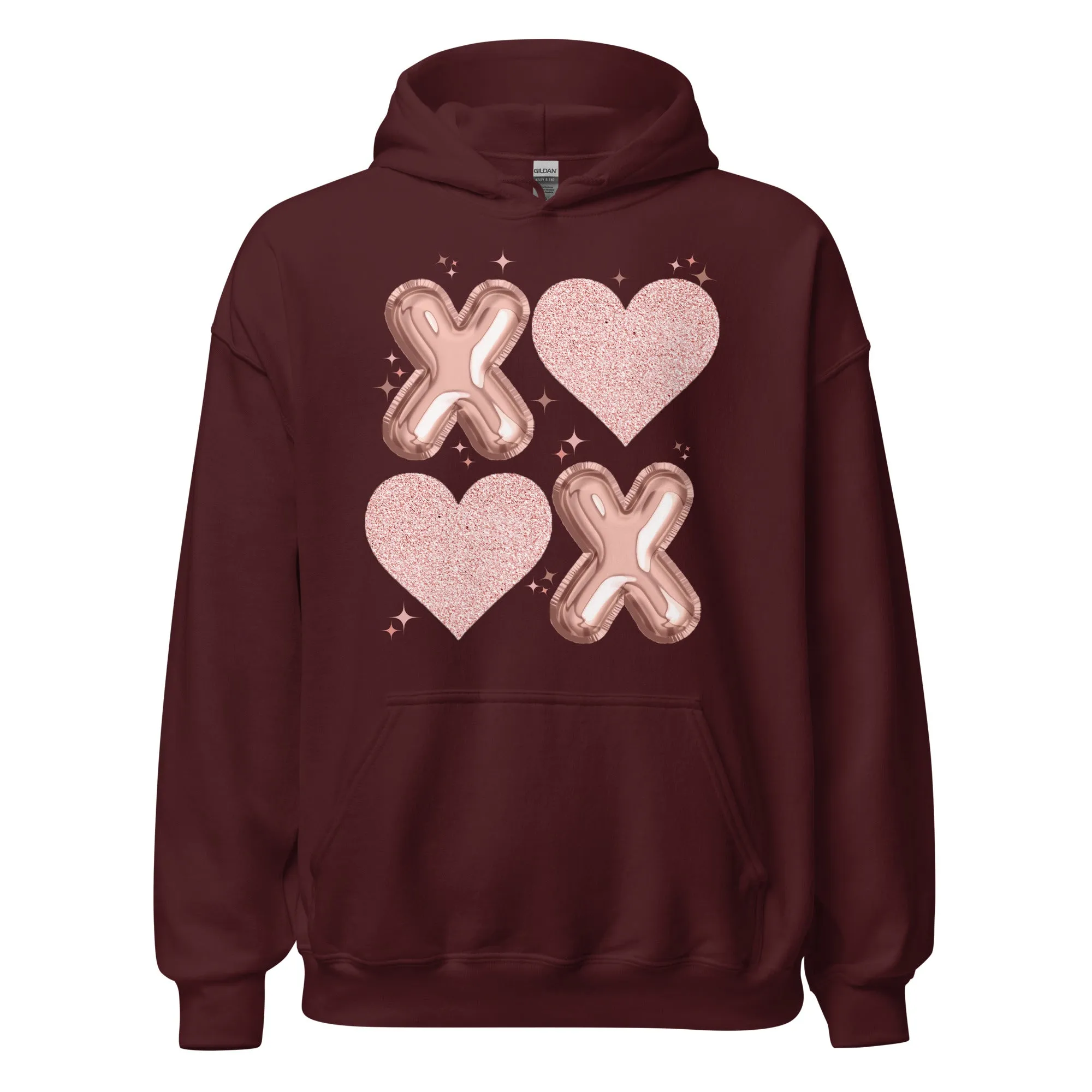 XOXO Rose Gold - Cozy Valentine’s Day Hoodie – Romantic Designs for 2025