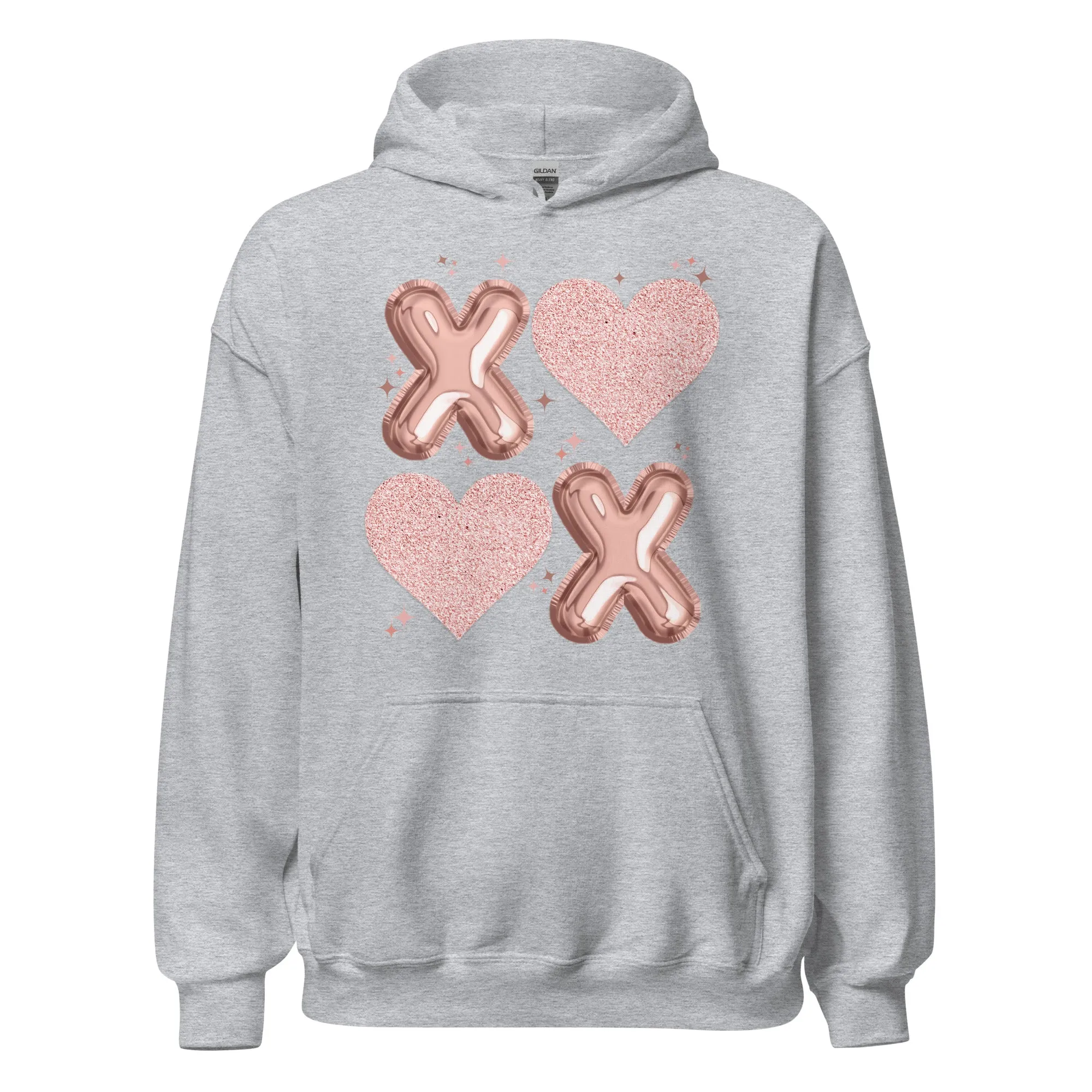 XOXO Rose Gold - Cozy Valentine’s Day Hoodie – Romantic Designs for 2025